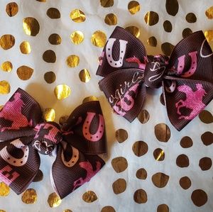 Custom Cowgirl Pigtail Bows